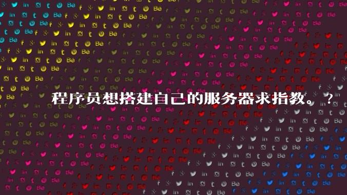 程序员想搭建自己的服务器求指教。?
