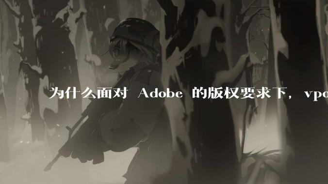 为什么面对 Adobe 的版权要求下，vposy 大神还能从容不迫？